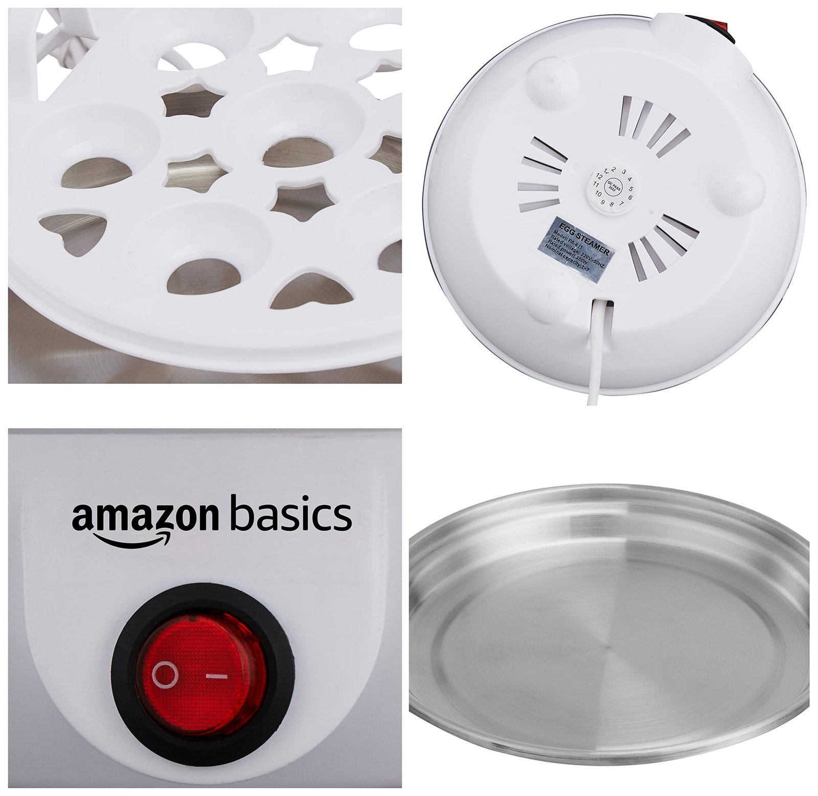 Amazon Basics 360W Electric 7-Egg Cooker & Boiler - Image 3