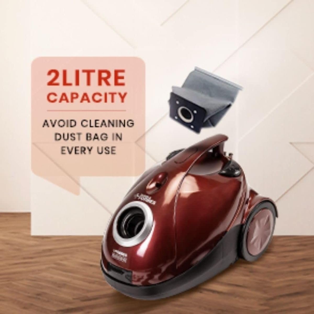 Eureka Forbes Trendy Zip / Quick Clean DX 1000W Canister Vacuum Cleaner - Image 2