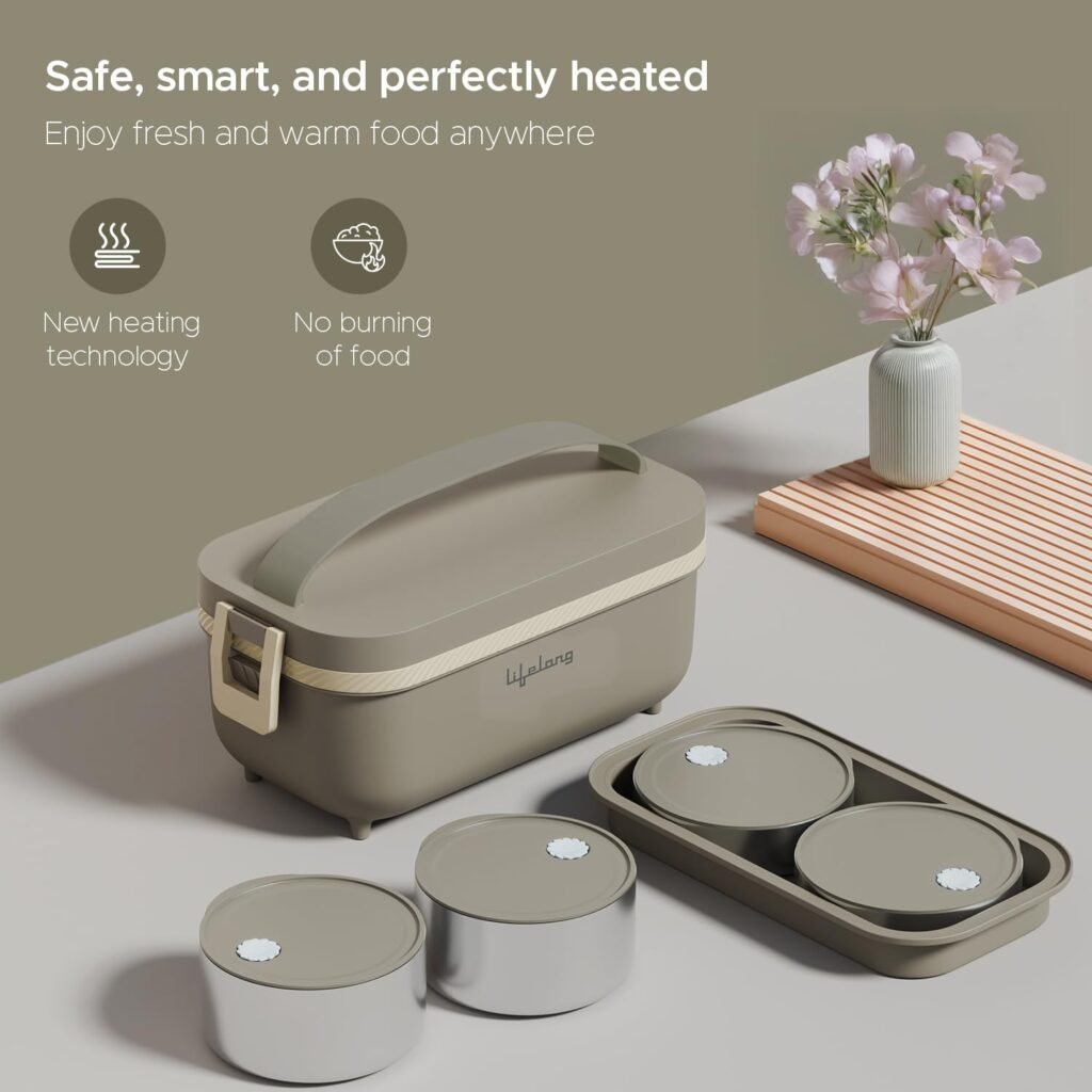 Lifelong Electric Lunch Box Food Warmer (Set of 4 Containers)