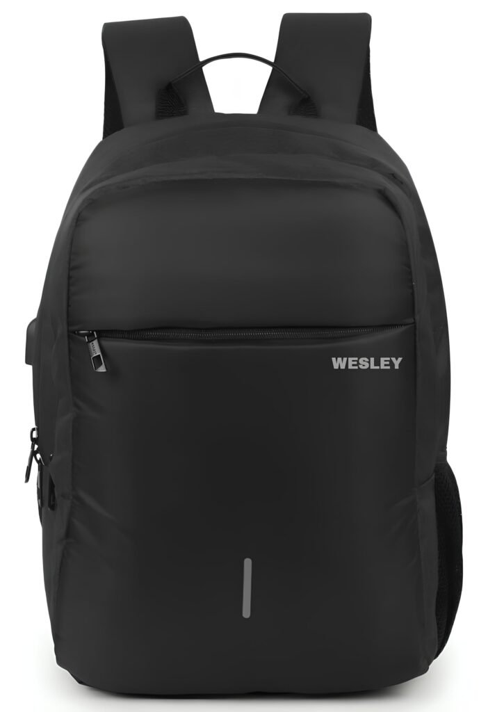Wesley Milestone Matte Black Laptop Backpack