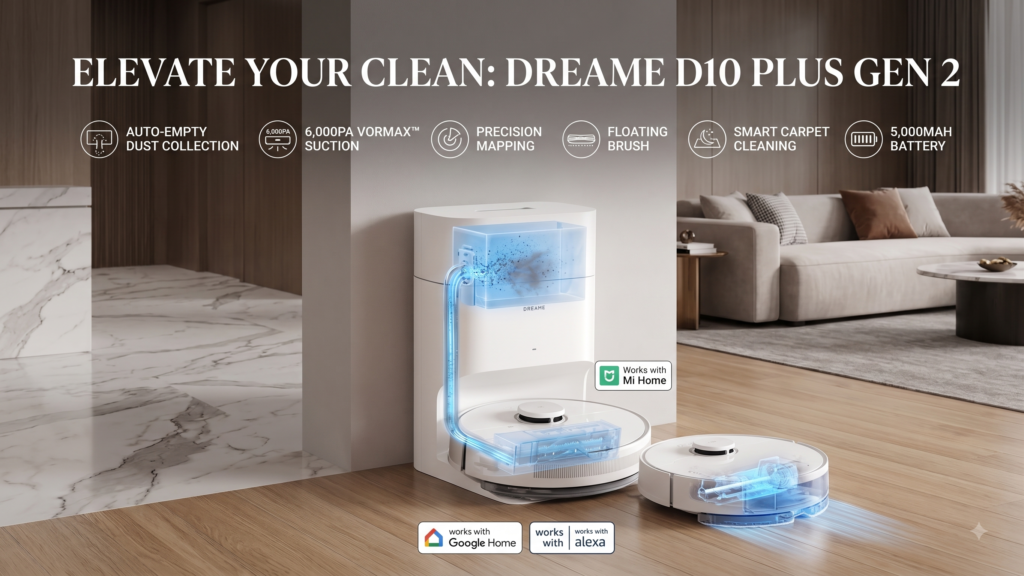 Dreame D10 Plus Gen 2 Auto-Empty Robot Vacuum and Mop